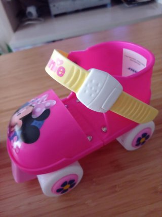 Patines Rosas Minnie Ajustables Niños + rodillerad