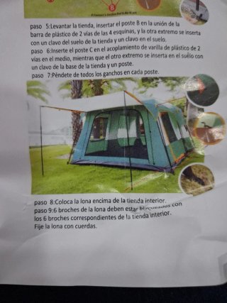 Tienda de campaña con porche