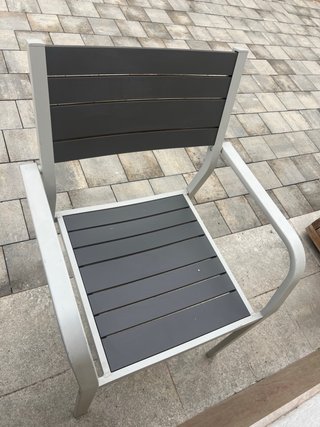 6 Sillas de aluminio para jardín