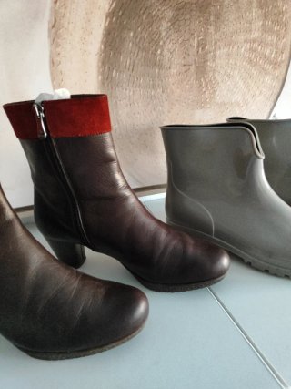Pack botines marrones y grises