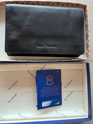 Cartera de piel negra Renato Balestra