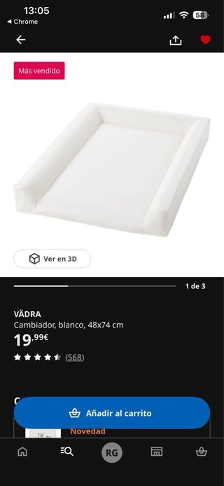 Cambiador bebé IKEA blanco