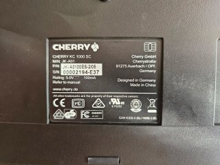 Teclado Cherry KC 1000 SC Negro