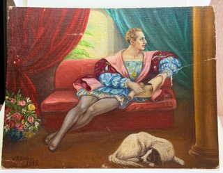Pinturas al Óleo: Príncipe y Princesa (1948)