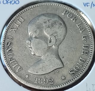 Lotto di 4 monete in argento Spagna