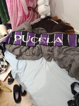 Bufanda Real Valladolid Kappa Morado/Negro