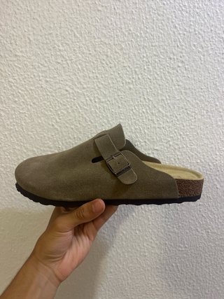 Birkenstock Boston Taupe Suede