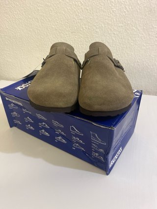 Birkenstock Boston Taupe Suede