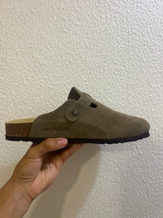 Birkenstock Boston Taupe Suede