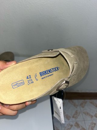 Birkenstock Boston Taupe Suede