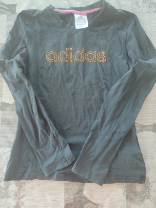 Camiseta Adidas Negra Manga Larga Talla 38