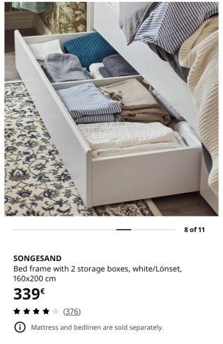 Estructura Cama IKEA SONGESAND 1,72x2,08