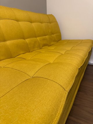 Sofá Cama plegable color mostaza