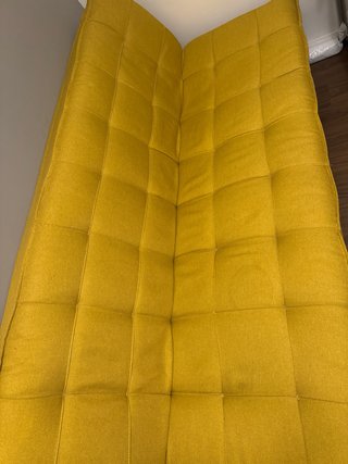 Sofá Cama plegable color mostaza