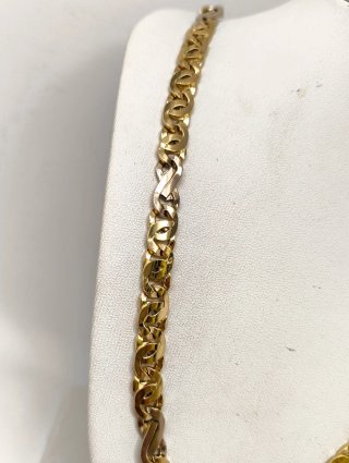 ORO NUEVO 18KT Cadena Infinito bicolor 8mm 65cm