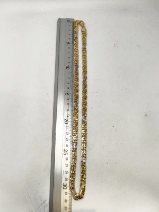 ORO NUEVO 18KT Cadena Infinito bicolor 8mm 65cm