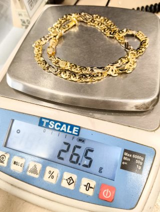 ORO NUEVO 18KT Cadena Infinito bicolor 8mm 65cm