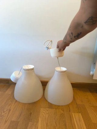 Lámparas colgantes blancas (2 unidades)