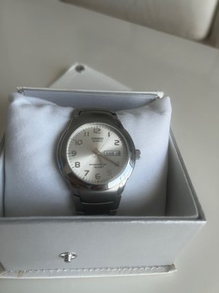 Reloj Casio MTP-1239D Hombre Plata/Blanco