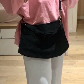 Bolso de ante azul marino