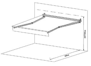 Toldo Fachada Gris Aluminio Grafito 3.95x300