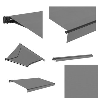 Toldo Fachada Gris Aluminio Grafito 3.95x300