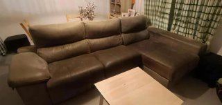 Sofá Chaise Longue Gris con Canapé