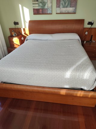 Cabecero y canapé 150cm madera