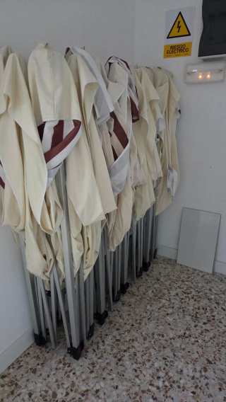 Carpa cenador 3x3 beige y marrón