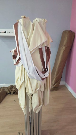 Carpa cenador 3x3 beige y marrón