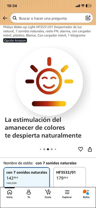 Despertador Philips Luz Natural HF3531/01