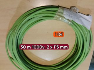 Cable 30m 1000v 2x1.5mm