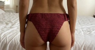 Bikini Crochet Burdeos Hecho a Mano