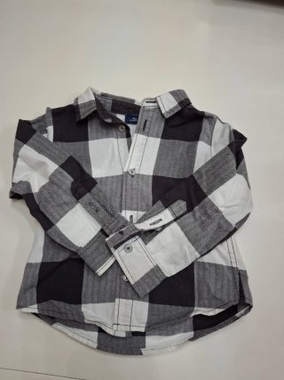 Camisa cuadros niño manga larga