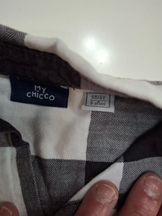 Camisa cuadros niño manga larga