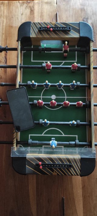 Mini futbolín de mesa