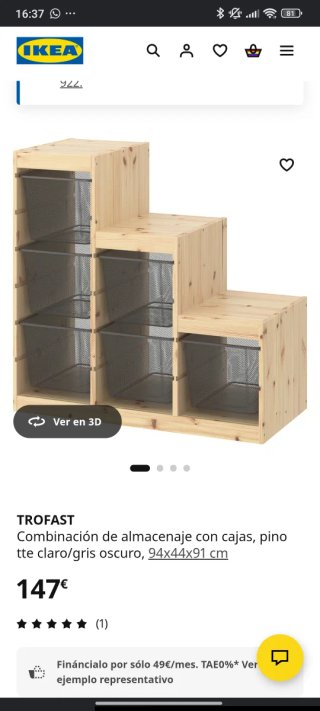 Mueble de almacenaje de madera