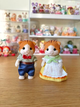 Familia Sylvanian Gatos Naranja