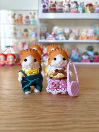 Familia Sylvanian Gatos Naranja