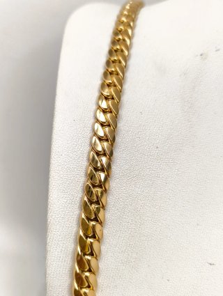 ORO NUEVO 18KT Cadena Cubana 8mm 60cm largo