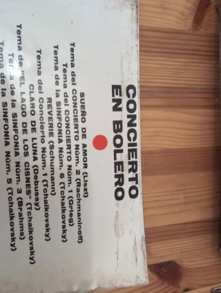 Vinilo Concierto en Bolero Orquesta Románticos de