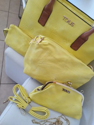 Bolso Amarillo y Marrón