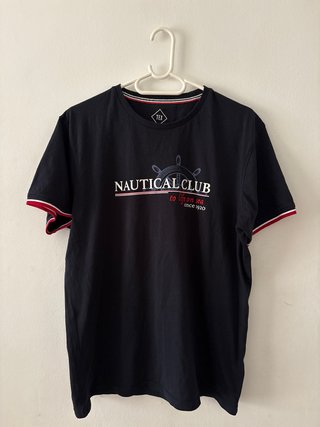 Camiseta TEX Negra Náutica