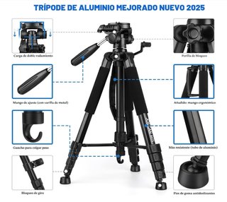 JOILCAN Trípode Cámara 187cm