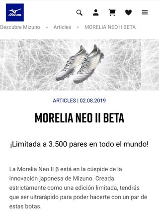 Mizuno Morelia Neo beta II Botas Fútbol