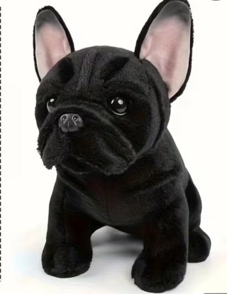Peluche Bulldog Francés realista Color Negro NUEVO