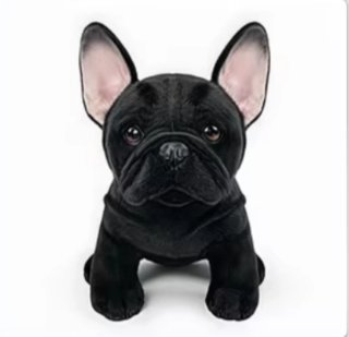 Peluche Bulldog Francés realista Color Negro NUEVO