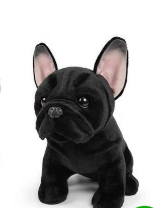 Peluche Bulldog Francés realista Color Negro NUEVO