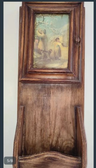 Porta llaves madera con cuadro