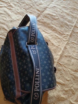 Bauletto Pollini Pelle Nera e Marrone